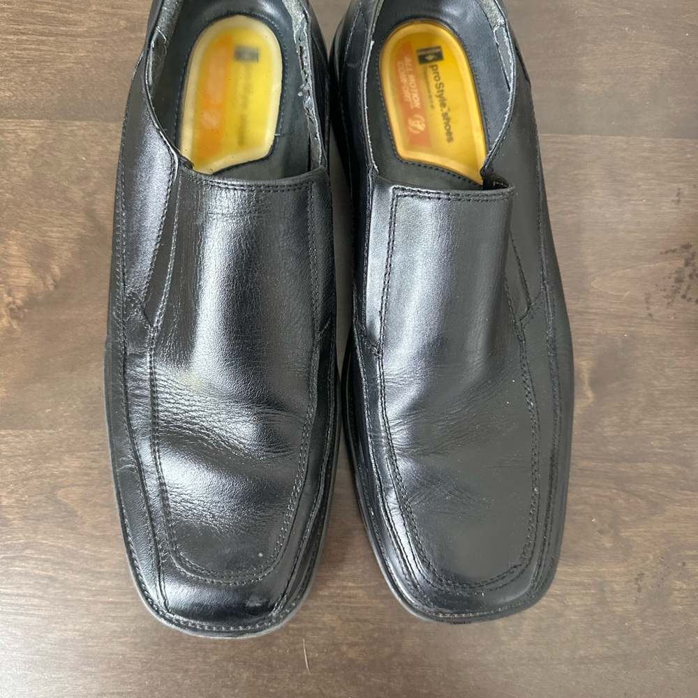 Docker All Motion Comfort Black‎ Leather Men's Slip-On Shoes Size 10.5M